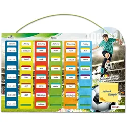 Roth Stundenplan im A3 Format mit Klipp&Klar Tagesfarben, Klebenotizen