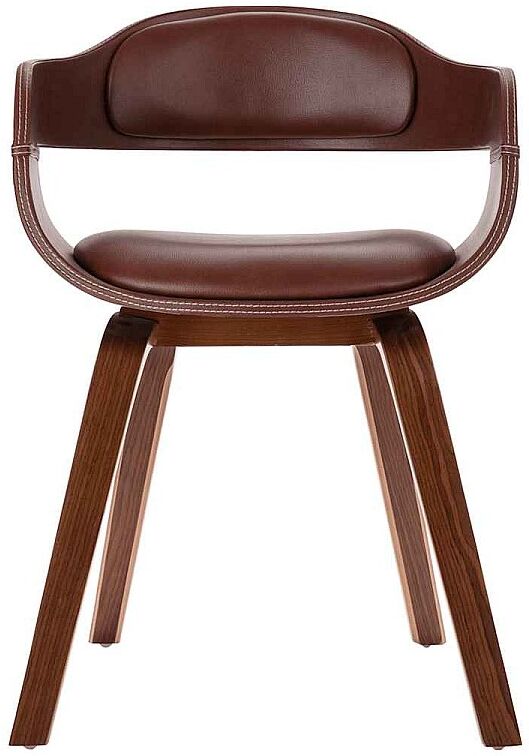 vidaxl Sillas de comedor marrón madera curvada y cuero sintético