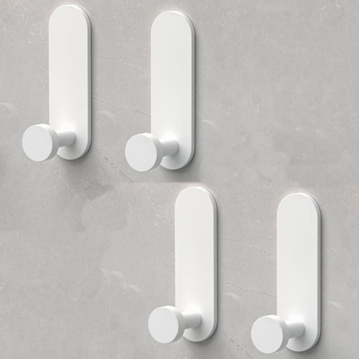 Set van 4 zelfklevende metalen muurhaken voor de keuken en badkamer