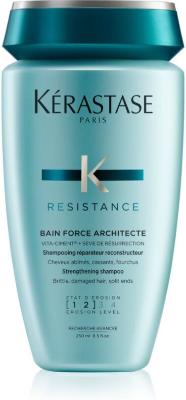 Kérastase Résistance Bain Force Architecte Shampoo mit stärkender Wirkung für geschwächtes und leicht beschädigtes Haar 250 ml