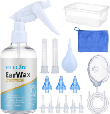 Inspire Curations Manual Ear Wax Removal Kit Ear Irrigation System For Gentle Water Ear Cleaning 500ml