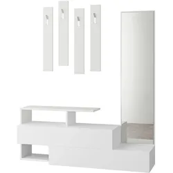 Garderobe Ramda ca. 137x154x35 cm Weiß