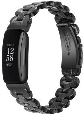 Everyday Crate Fitbit Inspire 2 Inspire Resin Watch Band Adjustable Replacement Strap black Flower