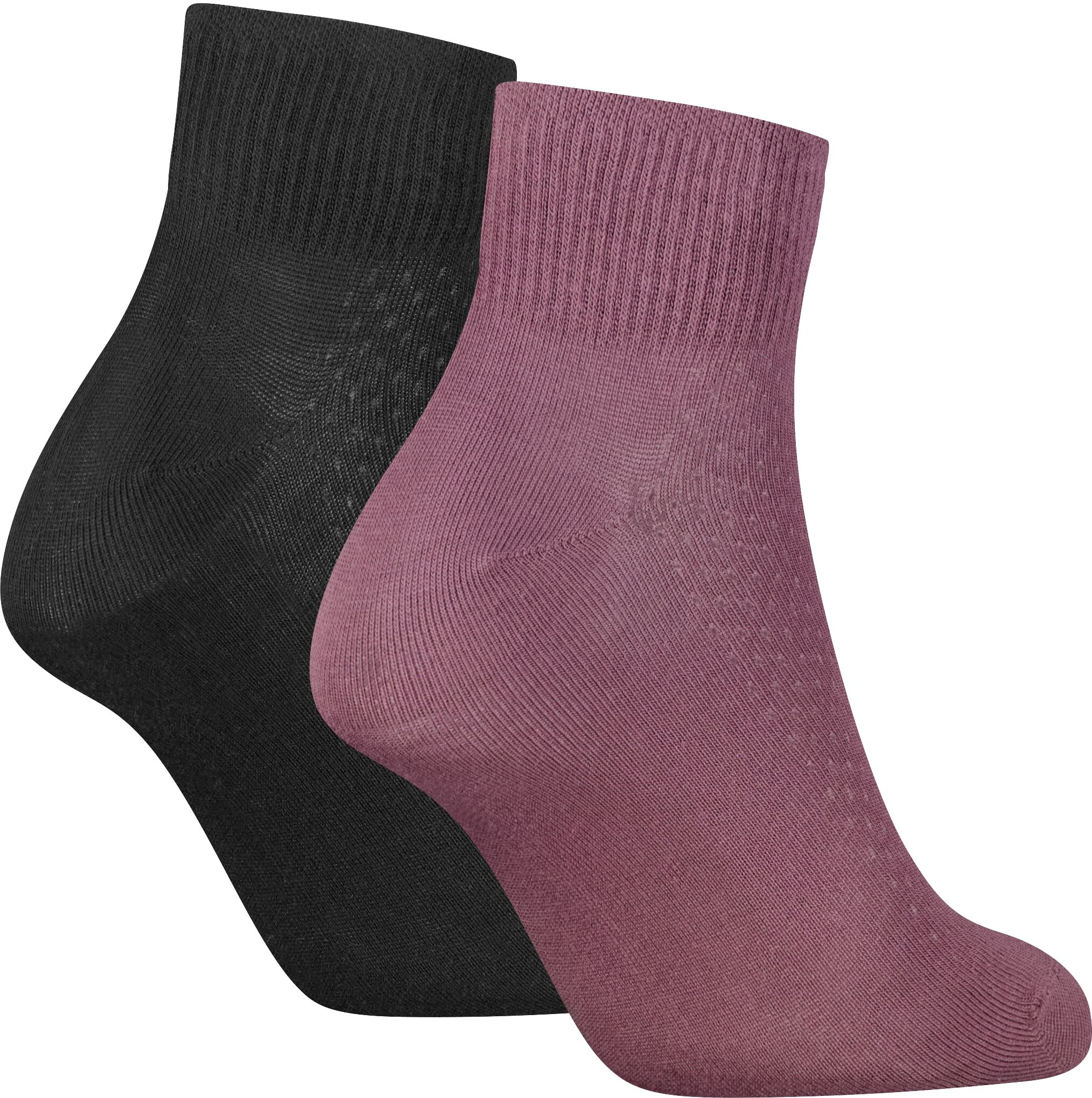 Kurzsocken PUMA "PUMA WOMEN QUARTER 2P", Damen, Gr. 39-42, Sockengrösse, schwarz (rich cocoa, schwarz), Obermaterial: 65% Baumwolle, 22% Polyester, 10% Polyamid, 3% Elasthan, Socken Kurzsocken, atmungsaktives Mesh zur Belüftung, um kühl und trocken zu ble