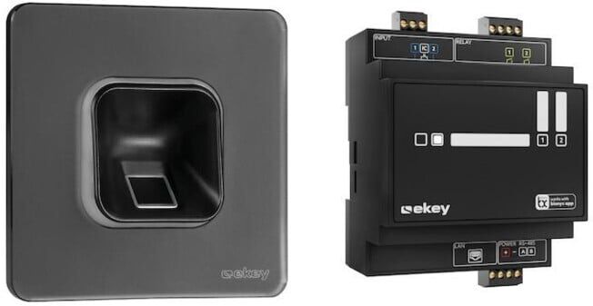 ekey Set d’empreinte digitale encastrable verre noir 203704 (203704)