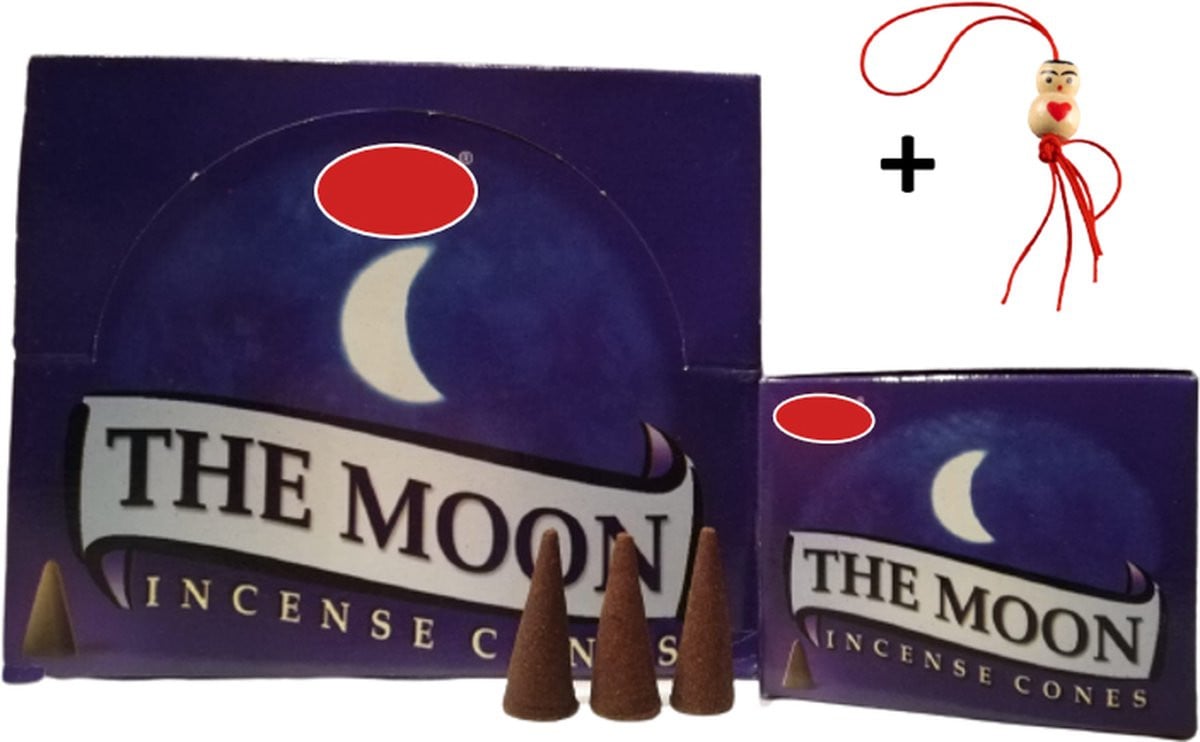2 Pakjes The Moon Wierookkegeltjes met Gelukspoppetje - 40 stuks