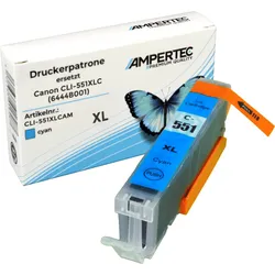 Kompatible Tinte ersetzt Canon 6444B001 CLI-551XLC cyan