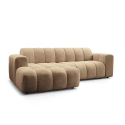 ECKSOFA TISI Beige Strukturstoff