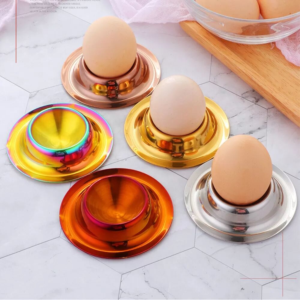 INF 4er Set Eierbecher aus Edelstahl - Perfekte Eierhalter für das Frühstück
