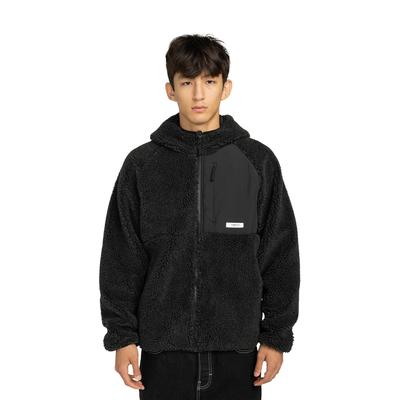 Outdoorjacke ELEMENT "Wolfe Sherpa", Herren, Gr. M, schwarz (off schwarz), Obermaterial: 100% Polyester., Jacken Outdoorjacke