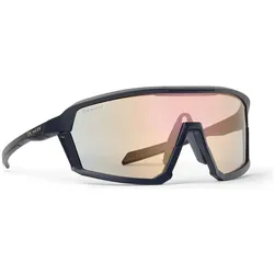 Demon, Unisex, Sportbrille, Gravel DOCHROM Mirror Sportbrille (matt black grey-red mirror, matt black grey-red mirror), Schwarz