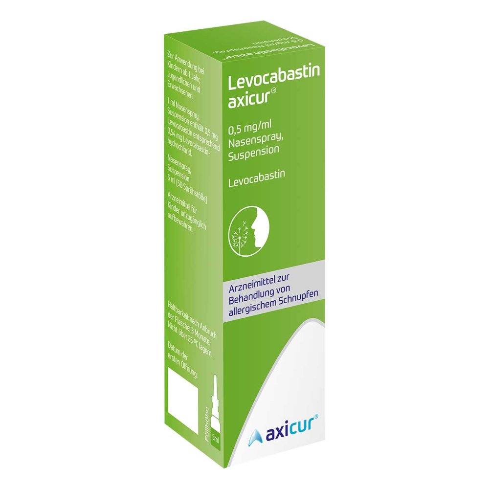 axicorp Pharma GmbH Levocabastin Axicur 0,5 mg/ml Nasenspray 20050655