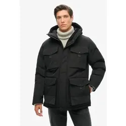 Superdry für Herren. M5011992A Taktischer Parka Everest schwarz (S), Lässig, Recyceltes Polyester, Nachhaltig