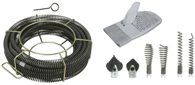 KS Tools Jeu de déboucheur de canalisations Ø 22mm avec filin métallique intérieur, 14 pcs. (900.1923)