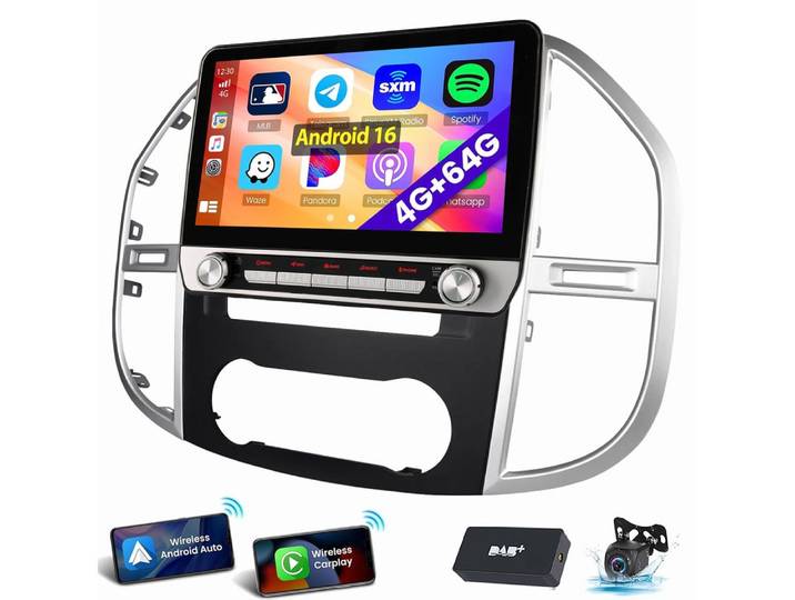 ESSGOO Für Mercedes Benz Vito 3 W447 2014-2020 GPS Carplay Autoradio (RDS, Digitalradio (DAB), FM)