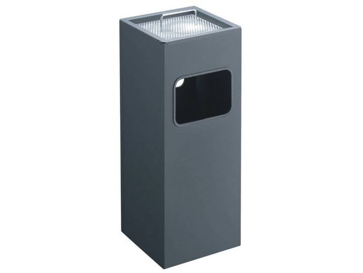 DURABLE Papierkorb Papierkorb Metall mit Ascher eckig 17+2l anthrazit