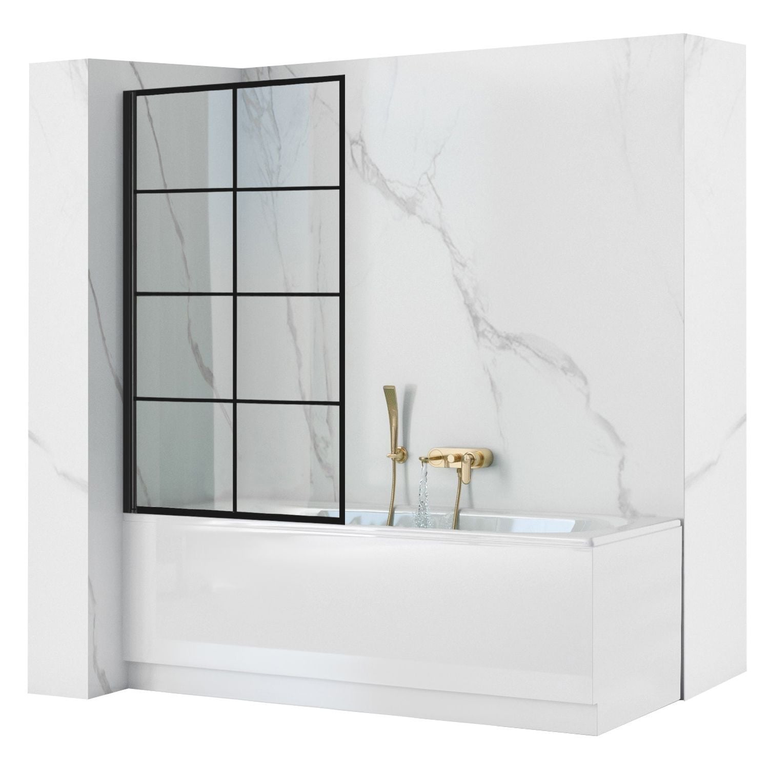 Rea Screen Lagos-1 Fix 70 Zwart Bad