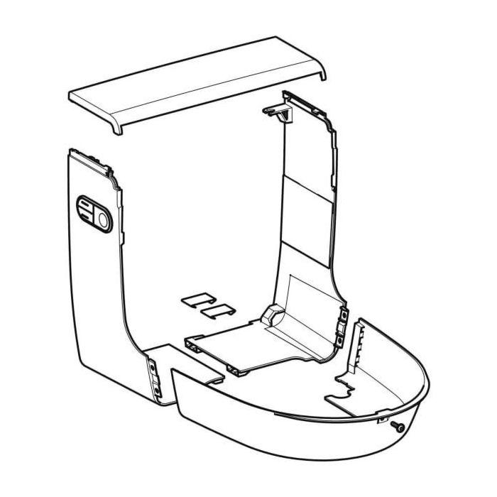 Geberit Designabdeckung 243102111 weiß-alpin, zu AquaClean Mera