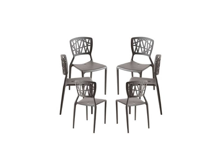 6er Set Delta Stühle - Gris dunkel