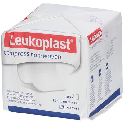 Leukoplast compress non-woven 10x10cm unste.4f 100 St Kompressen