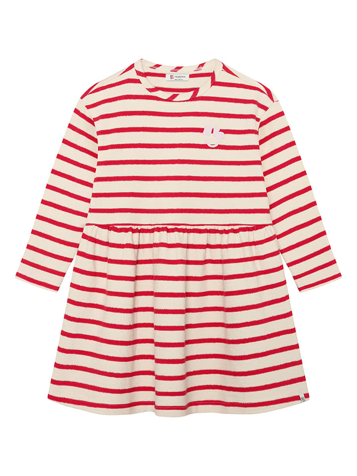 Noppies Kleid in Rot/ Creme - 128