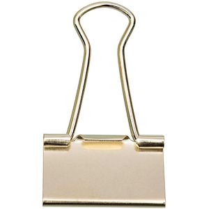 Rico-Design Foldbackklammern 32mm, gold, aus Metall, 6 Stück