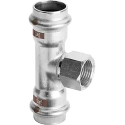 Viega Temponox T-Stück 809126 54 x Rp 1/2 x 54 mm, Stahl, nicht rostend, Rp-Gewinde, SC-Contur