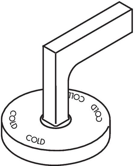 Hansgrohe Hebelgriff kalt Axor Citterio 3-Loch 39093000 Waschtischarmatur ohne Platte chrom