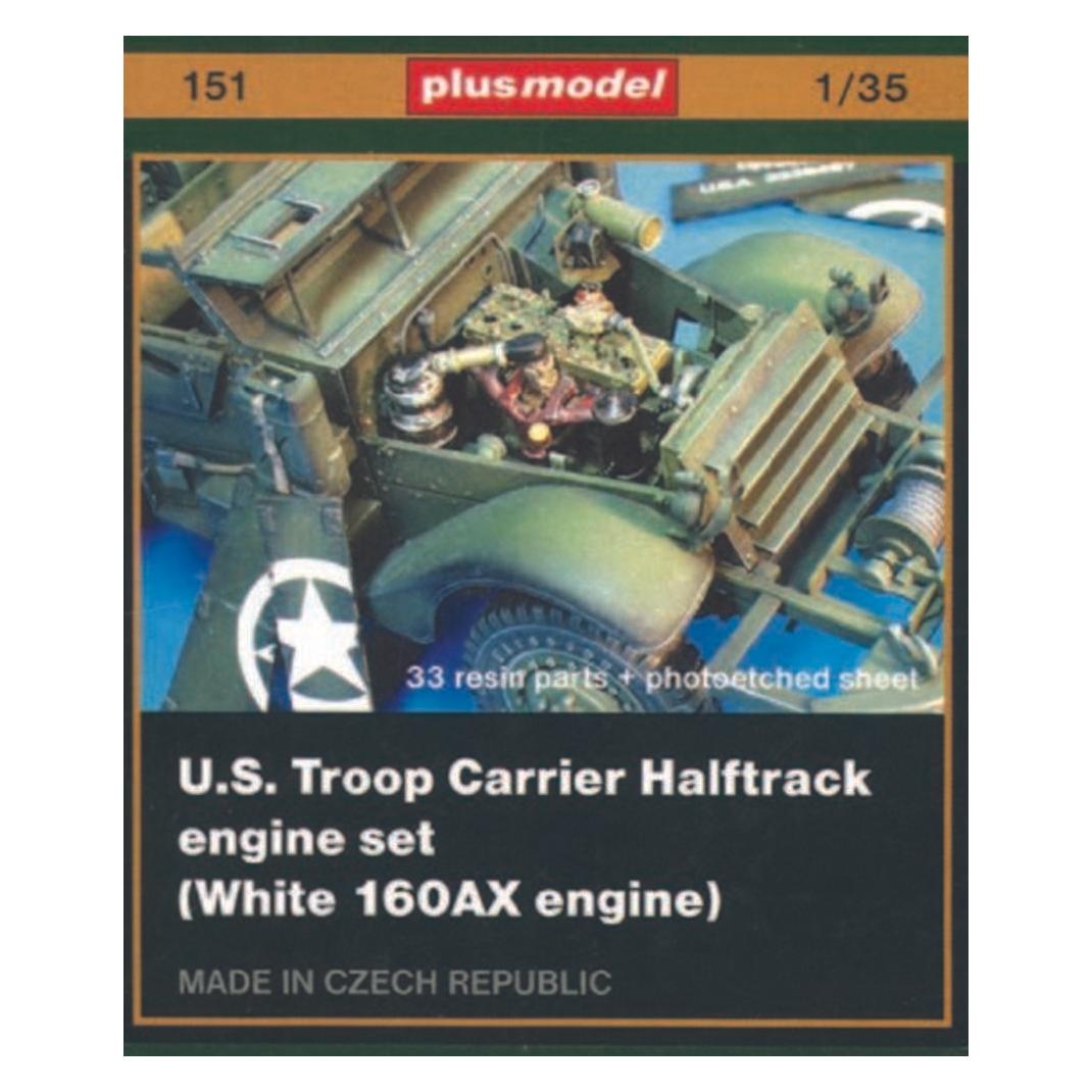 Plus Model U.S. Truppen Halbkettenfahrzeug engine set (white 160AX engine) (23800197)