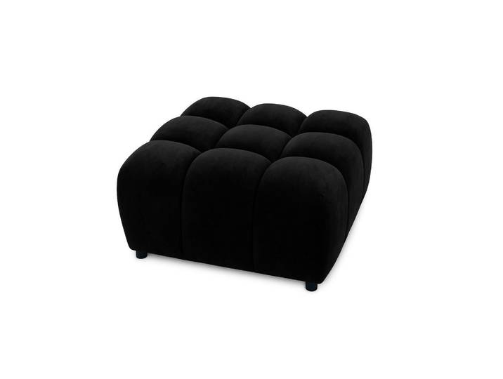 Kaiser Möbel Hocker, Modulhocker Bolla, stoff Bluvel, Schwarz, Holz, 96x42x96 cm, Wohnzimmer, Sessel, Hocker & Hockerbänke, Sitzwürfel
