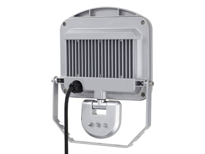 Ledino Strahler Charlottenburg Sensor silber 30W 3.000K, alu / grau / zink, Aluminium, Modern