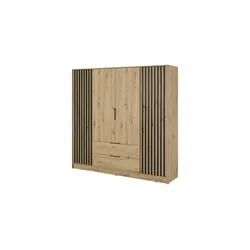 Drehtürenschrank   ¦ braun ¦ Maße (cm): B: 206 H: 200