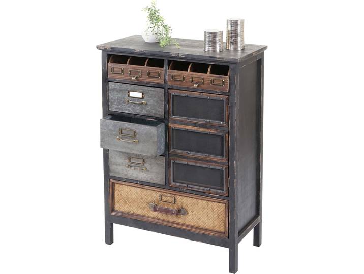 Apothekerkommode HWC-F34, Schubladenschrank, Tanne Holz massiv Vintage Shabby-Look 90x65x32cm Standard