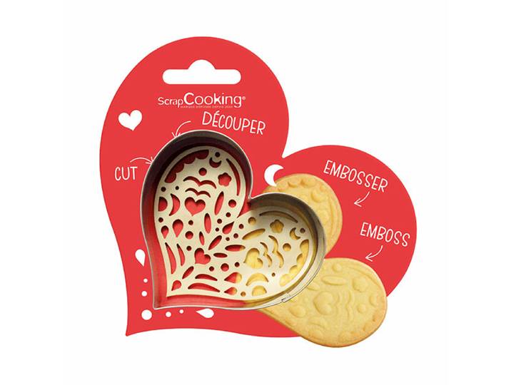 Emporte-pièce et embosseur Cœur Scrapcooking