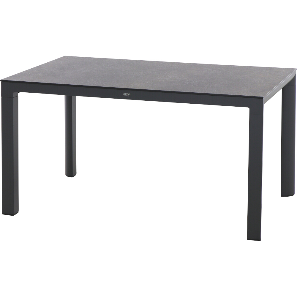 Siena Garden Dining Tisch SILVA 140 x 90 cm, Aluminium Anthrazit / HPL Titan - Abverkauf