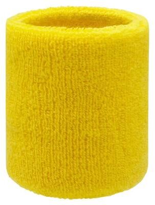 Useful Little Things Absorbent Sports Wrist Sweatband 3.15 X 3.15 In yellow