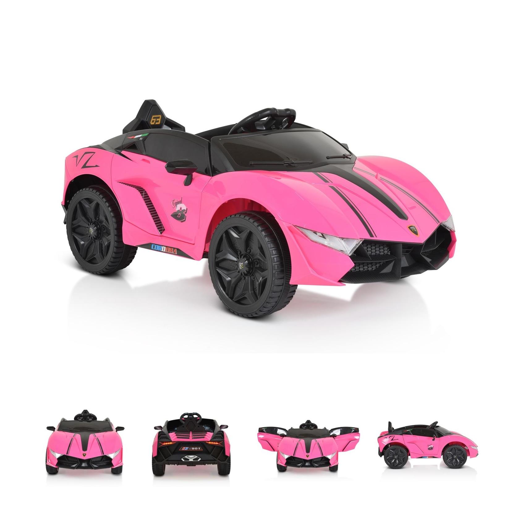 Moni Kinder Elektroauto Cordoba, MP3-Anschluss, Fernbedienung, Gurt, Bluetooth pink