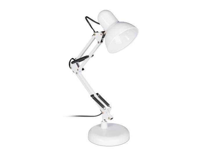 Retro Schreibtischlampe Weiss-Schwarz