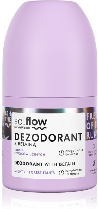 so!flow Deodorant déodorant roll-on pour femme Betain Scent Of Forest Fruits 50 ml