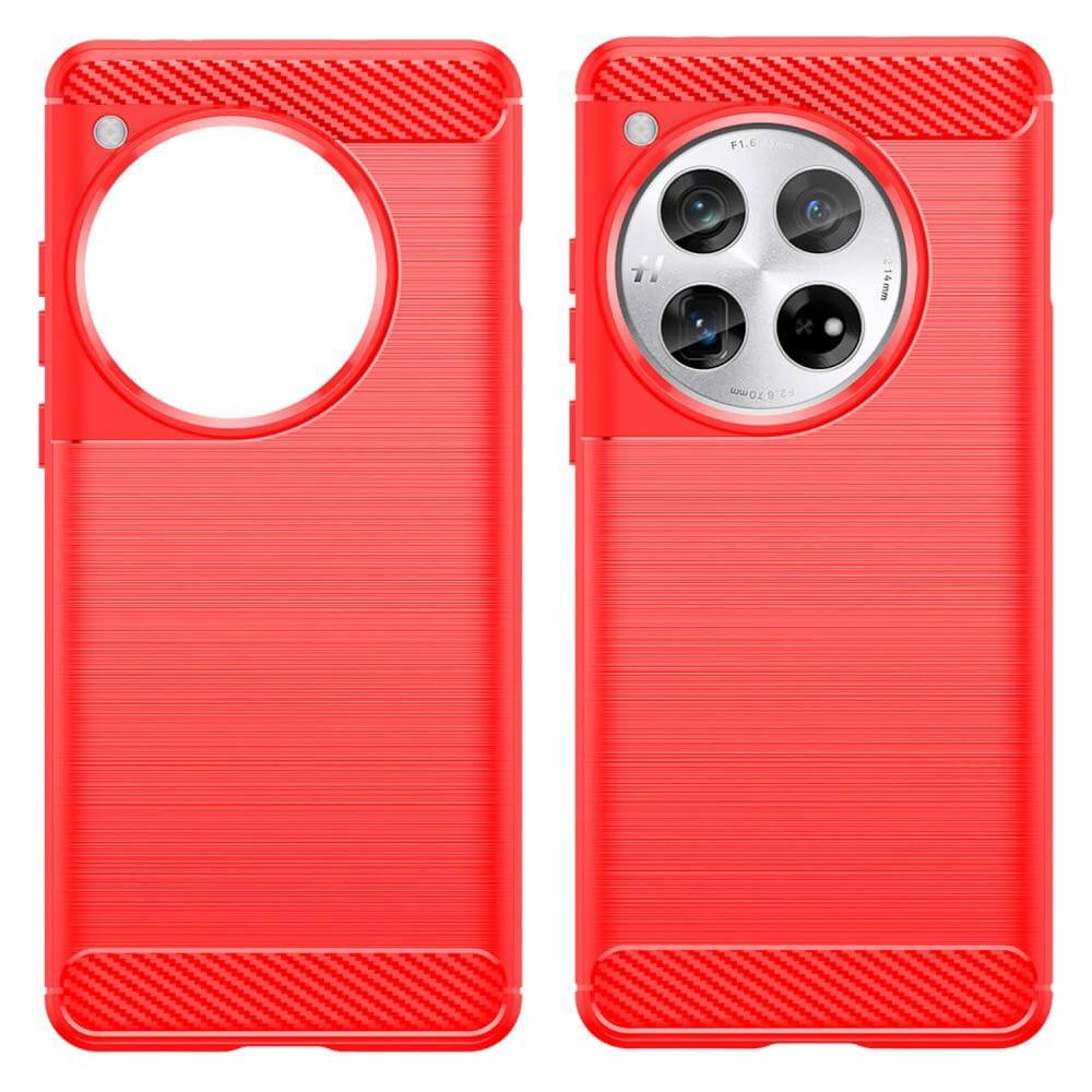 Cover-Discount OnePlus 12 - Metall Carbon Look Hülle rot (OnePlus 12) (660175067B)
