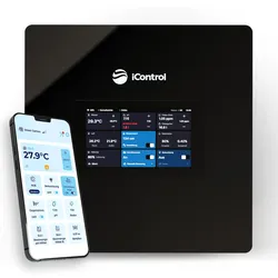 Smarte App Poolsteuerung iControl mit Touchdisplay, Zeitschaltuhr & optionaler Pooldesinfektion