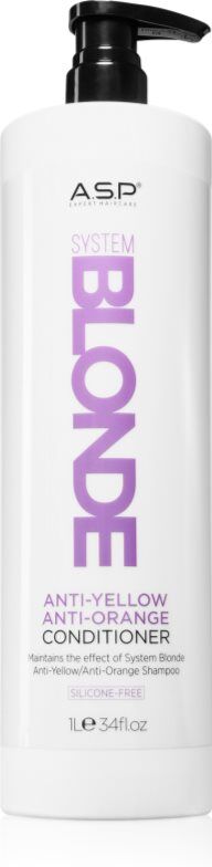 ASP System Blonde Anti-Yellow après-shampoing pour cheveux blonds et gris 1000 ml