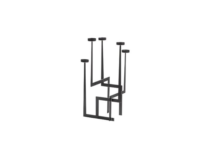 Bougeoir en métal noir, chandelier, moderne - Woood, Dash - 30x30