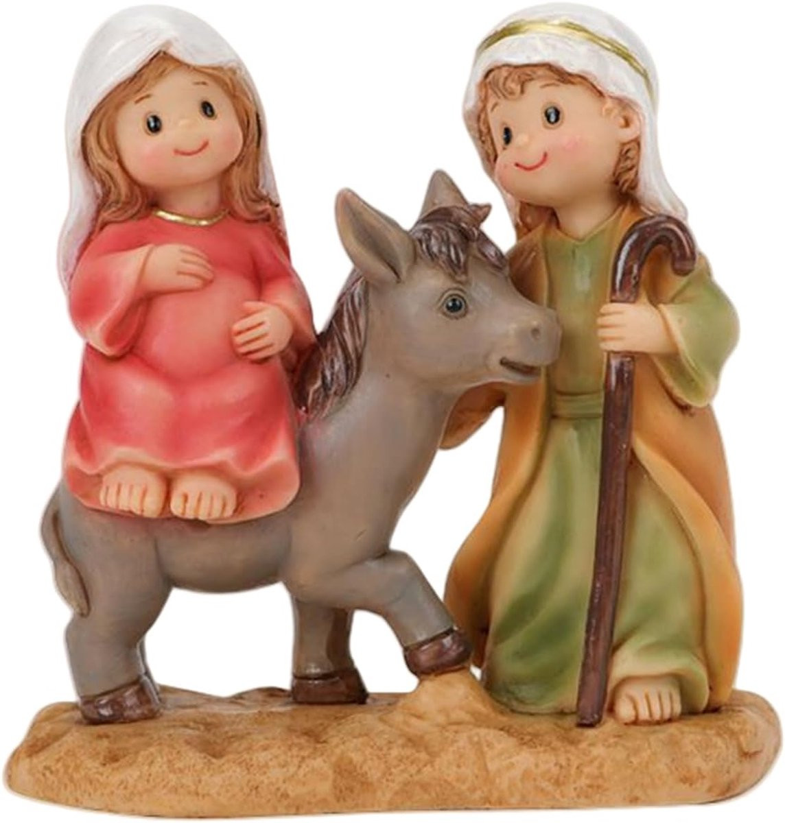 Heilig Beeld Jozef en Maria Kerstdecoratie Multicolor Hoogte: 15,2 cm
