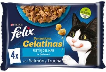Felix Sensations n Gelatina Festín del Mar 12 uds x 4 uds
