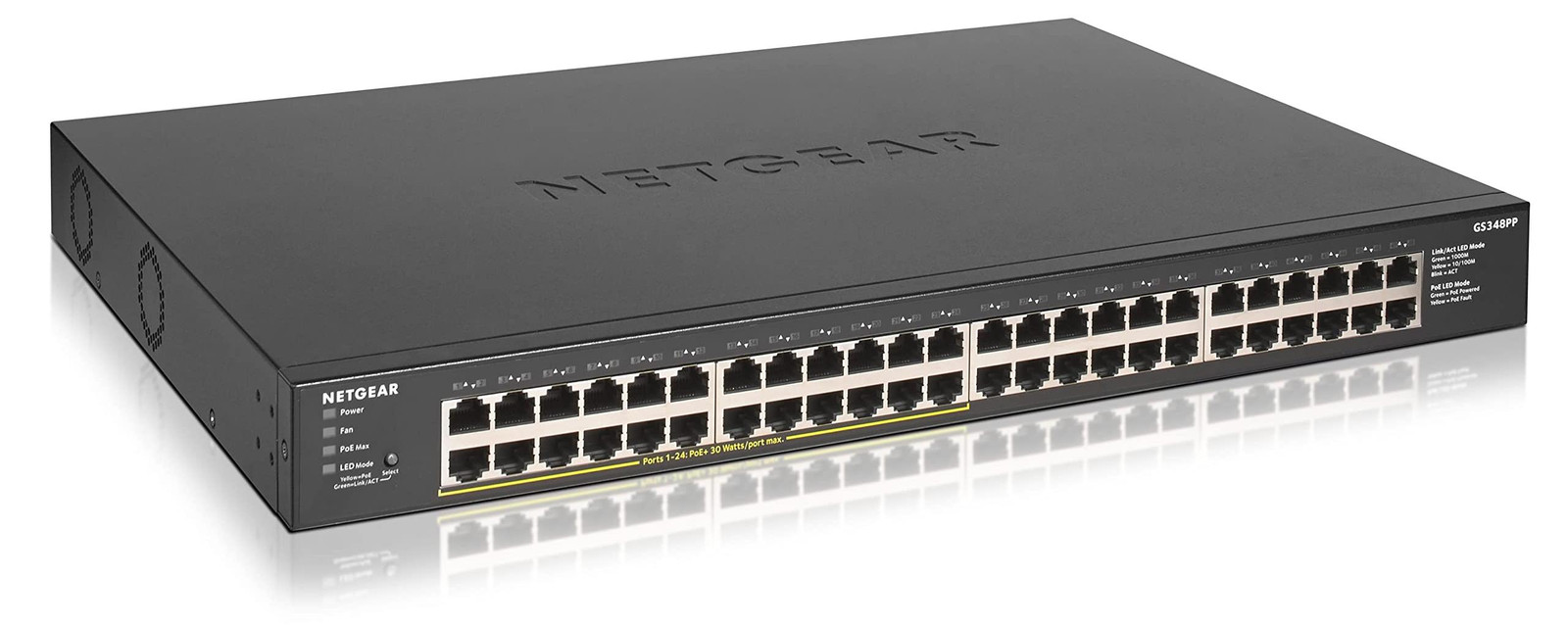 Netgear GS348PP-100EUS Stackable Switch met 48x GE poorten