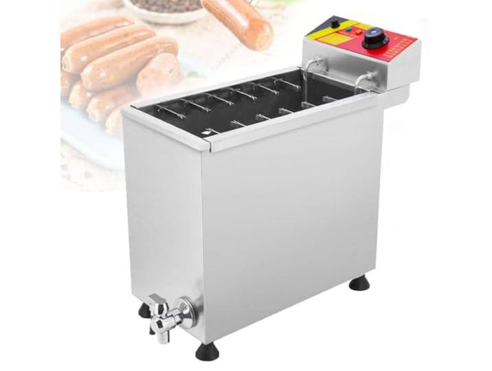 Mais Hund Friteuse Kommerzielle Käse Hot Dog Sticks Maker Maschine, 3000W 25L Elektrische Deep Korean Corn Dog Maschine für Küche Restaurant Snack Bar Kantine Home