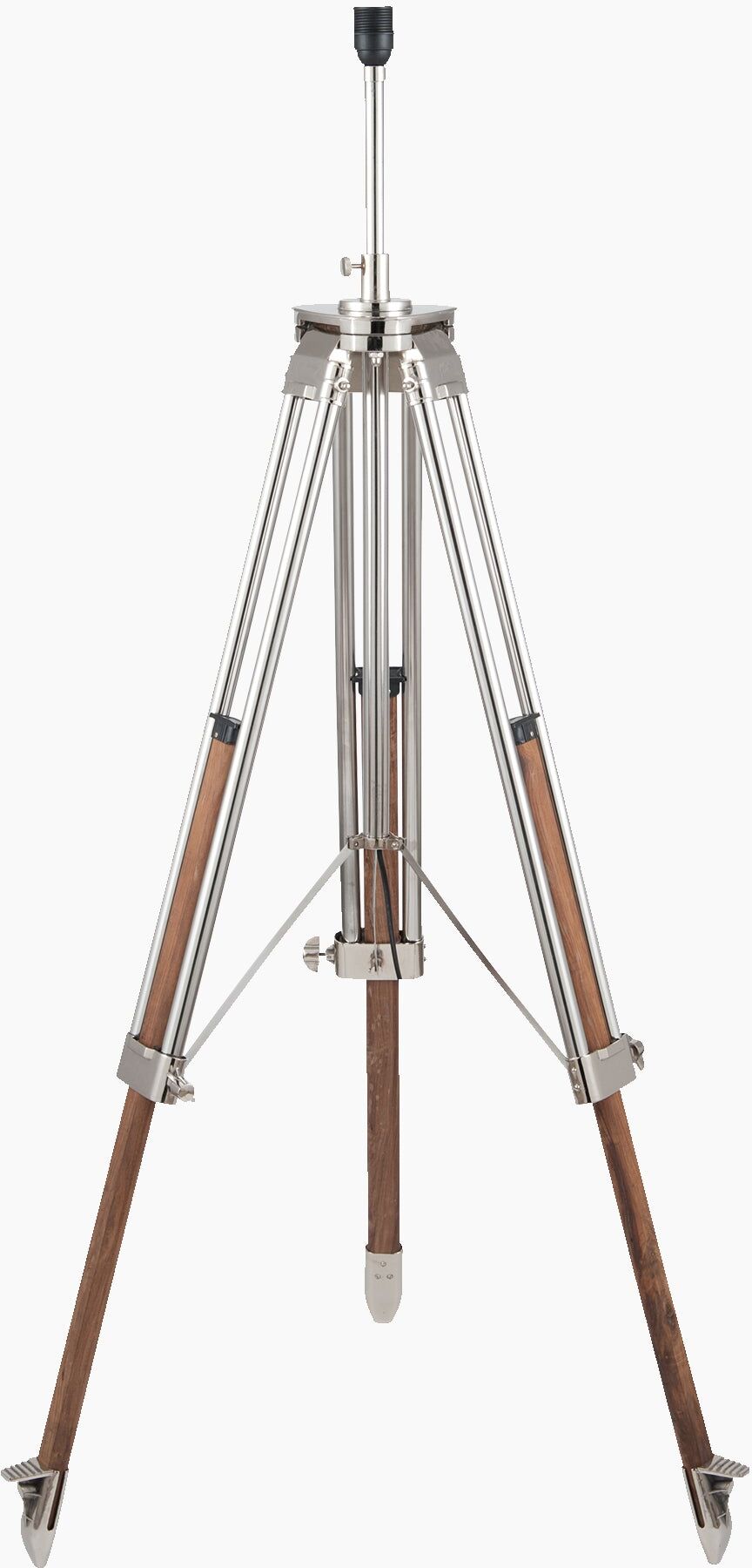 Pacific Lifestyle - Port Nickel and Wood Tripod Floor Lamp