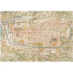 FOTOTAPETE 208x146 cm - Antike Karte
