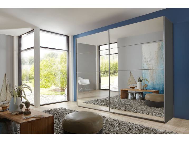 Schwebetürenschrank England Typ A 270 x 236cm Schwarz/Graphit